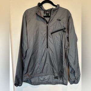 Outdoor Research Gray Half-Zip Windbreaker Pullover
